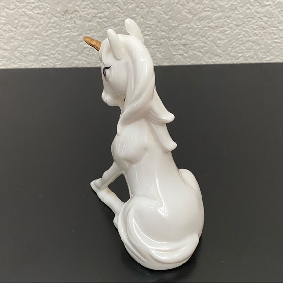 Vintage ENESCO Fine Bone China Porcelain 4.5” White Unicorn Figurine - Picture 5 of 14